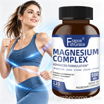 Shecome Complexo de Magnésio Cápsulas Suporte para Sono Muscular